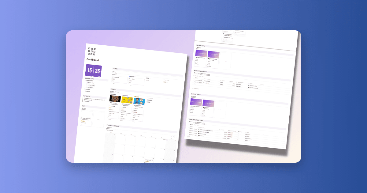 Notion Templates & Dashboards for Creative Designers