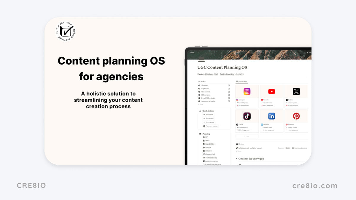 UGC Content Planning OS for Agencies