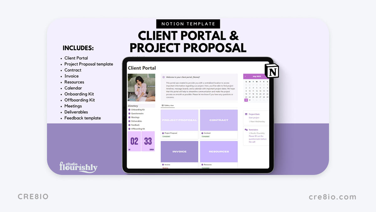 Ultimate Freelance Client Portal & Project Proposal Notion Template