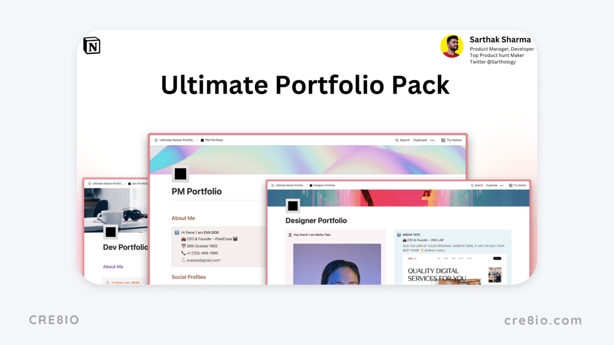 Ultimate Notion Portfolio Pack