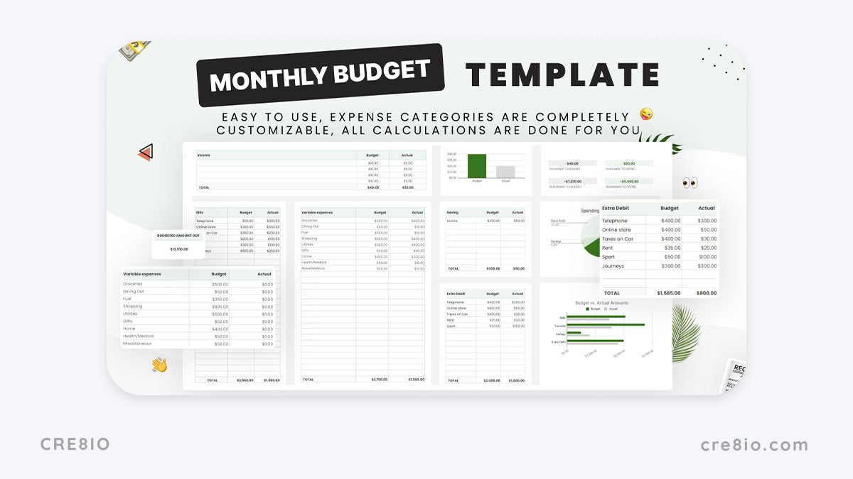 Google Sheets Monthly Budget Template